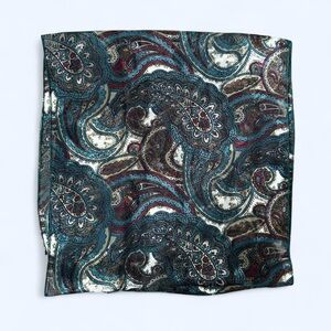 Vintage Paisley Rectangular 56x12” Silk Scarf